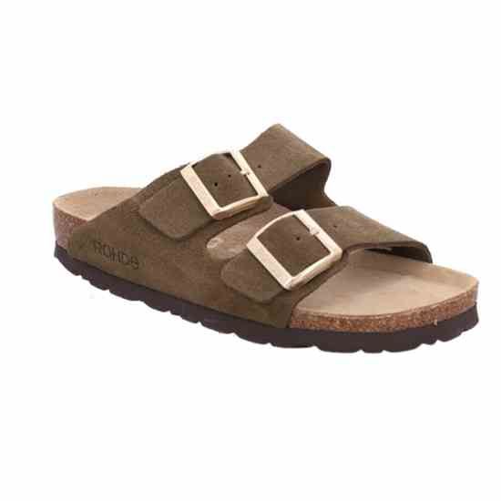 Жіночі шльопанці Alba, оливковий, 5590 63, ROHDE (НІМЕЧЧИНА)