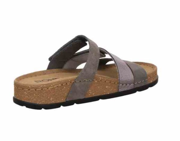 Шлепанцы женские Soave, серый/перламутр, 5416 82, ROHDE (ГЕРМАНИЯ)