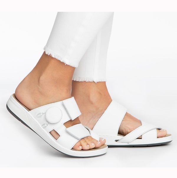 Женские терапевтические шлепанцы, белый (4310), Hallufix (Германия)