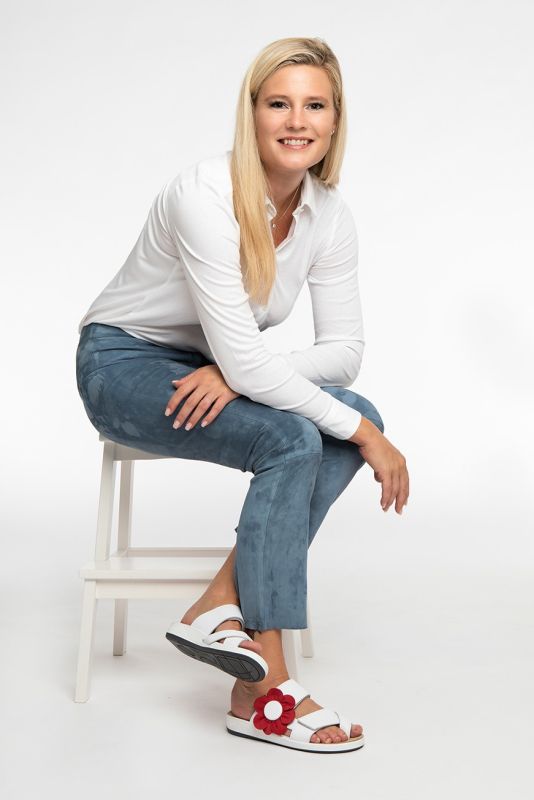 Женские терапевтические шлепанцы, белый (4310), Hallufix (Германия)