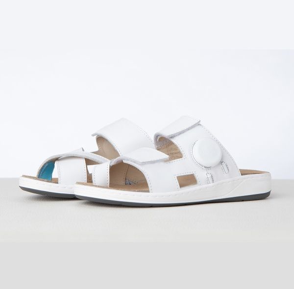 Жіночі терапевтичні шльопанці, білий (4310), Hallufix (Німеччина)