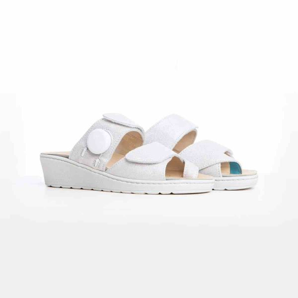 Женские терапевтические шлепанцы, серебряный (4021), Hallufix (Германия)