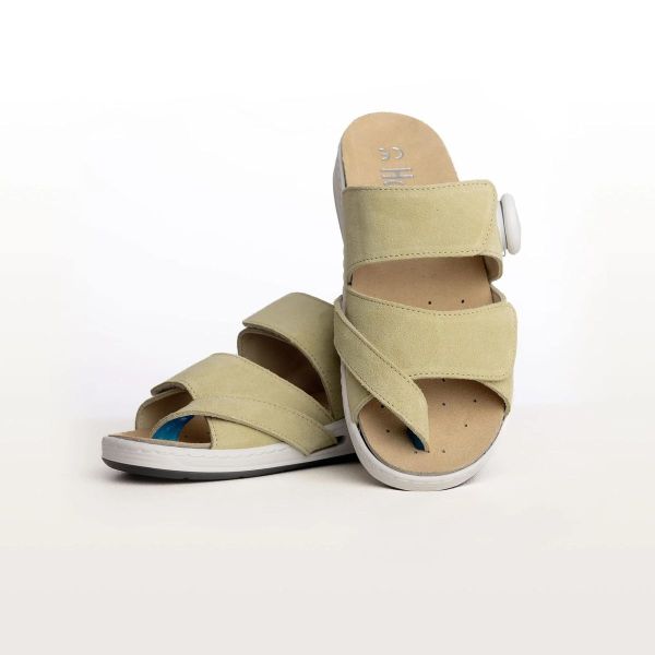 Женские терапевтические шлепанцы SunGo, оливковый (40403), Hallufix (Германия)