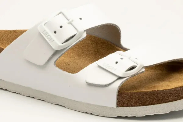 Жіночі шльопанці Leon Білий 4010-white ортопедія