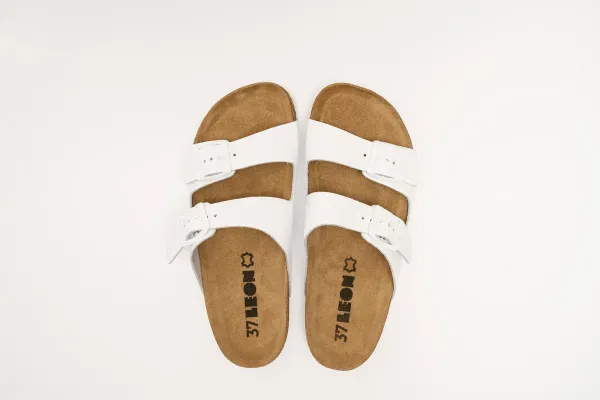 Жіночі шльопанці Leon Білий 4010-white ортопедія