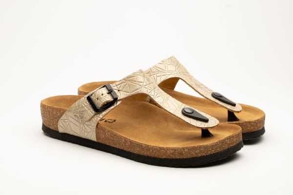 Dámské žabky Leon gold 4080 ortopedické