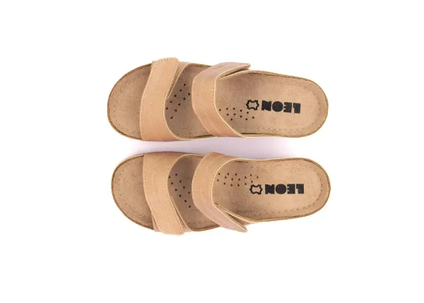 Жіночі шльопанці Leon Бежевий 907-beige ортопедія