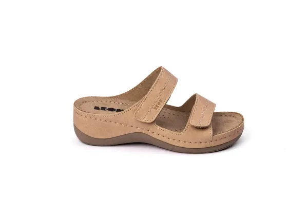 Жіночі шльопанці Leon Бежевий 907-beige ортопедія