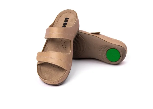 Жіночі шльопанці Leon Бежевий 907-beige ортопедія