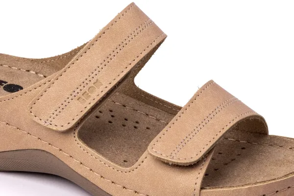 Жіночі шльопанці Leon Бежевий 907-beige ортопедія