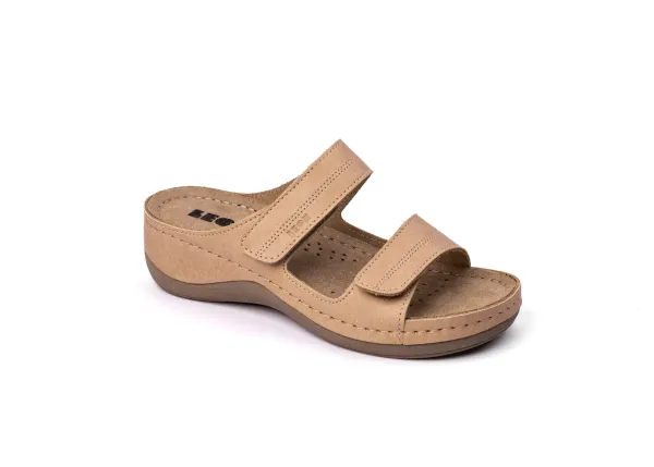 Женские шлепанцы Leon Бежевый 907-beige ортопедия