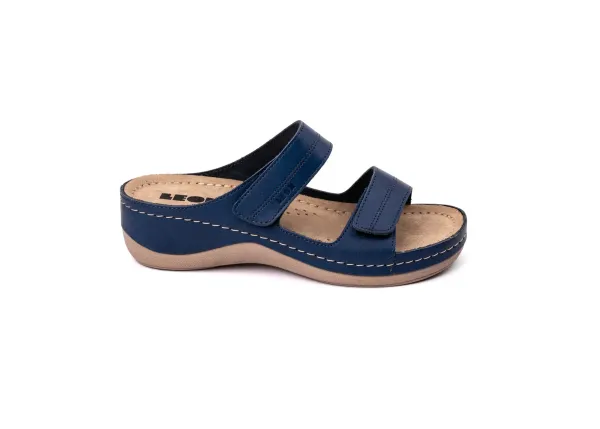 Жіночі шльопанці Leon Синій 907-blue ортопедія