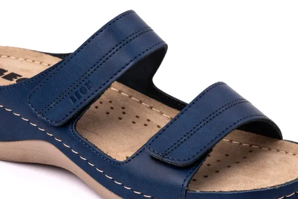 Жіночі шльопанці Leon Синій 907-blue ортопедія