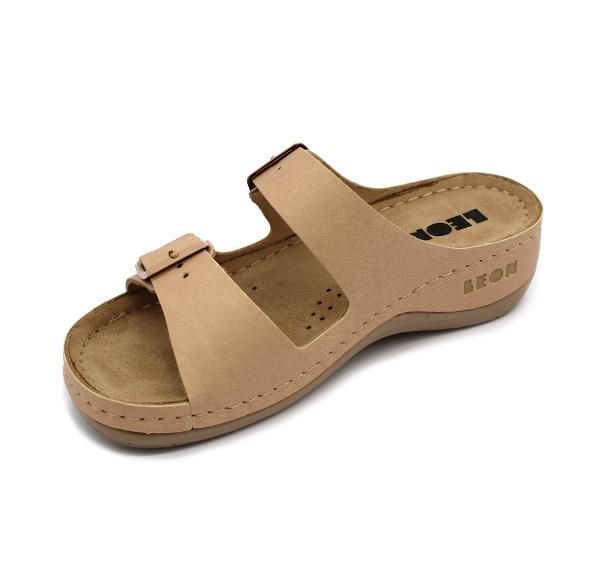 Жіночі шльопанці Leon Бежевий 955-beige ортопедія