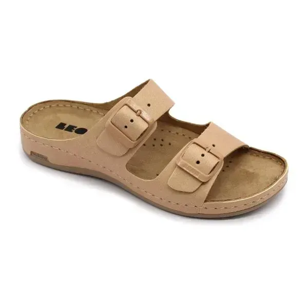 Женские шлепанцы Leon Бежевый 955-beige ортопедия