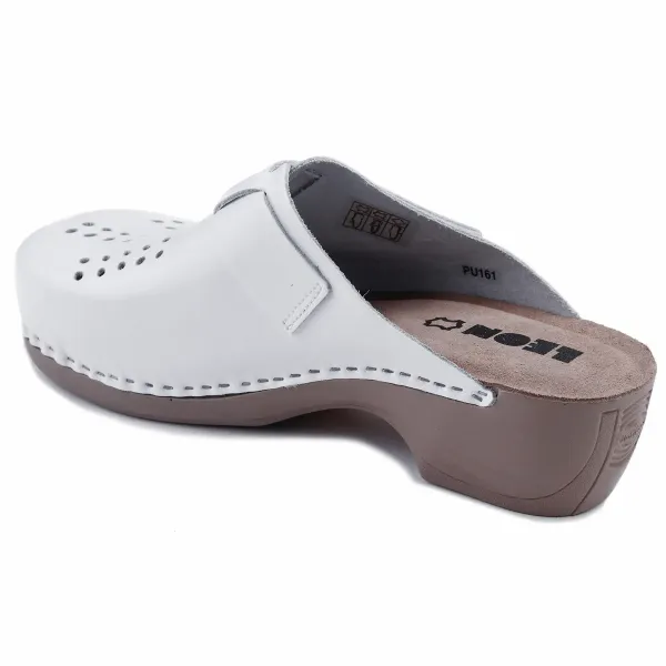 Жіноче Сабо Leon Білий PU161-white ортопедія