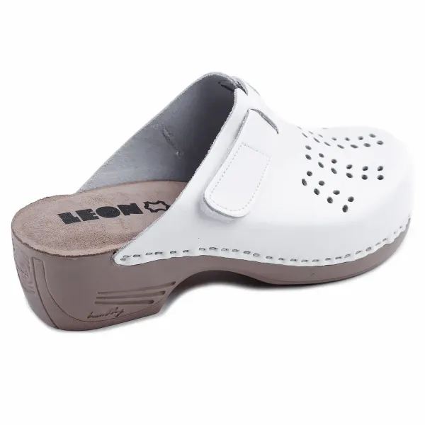 Жіноче Сабо Leon Білий PU161-white ортопедія