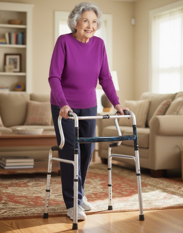 Бабуся на ходунках